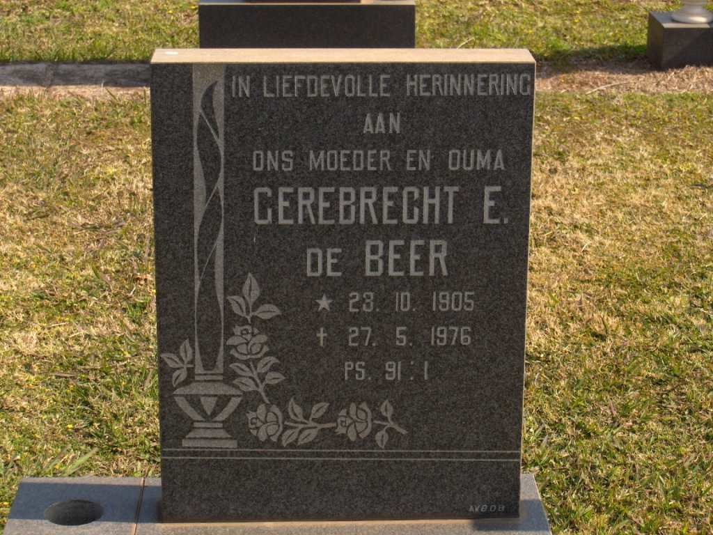 BEER Gerebrecht E. , de 1905-1976