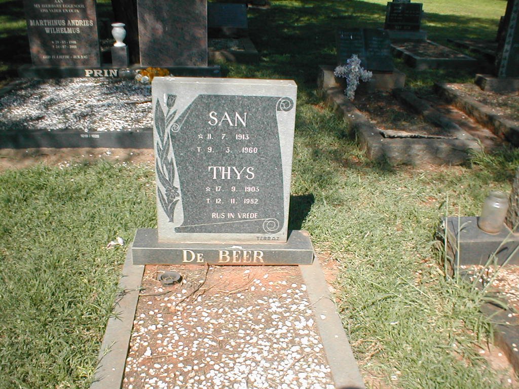 BEER Thys, de 1903-1952 &amp; San 1913-1960