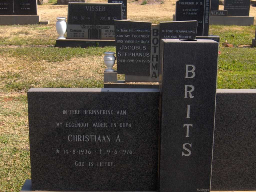 BRITS Christiaan A. 1936-1976