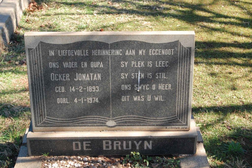 BRUYN Ocker Jonatan, de 1893-1974