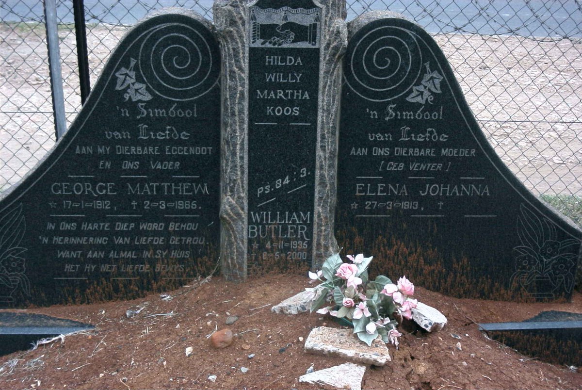 BUTLER George Matthew 1912-1965 &amp; Elena Johanna VENTER 1913- :: BUTLER William 1935-2000