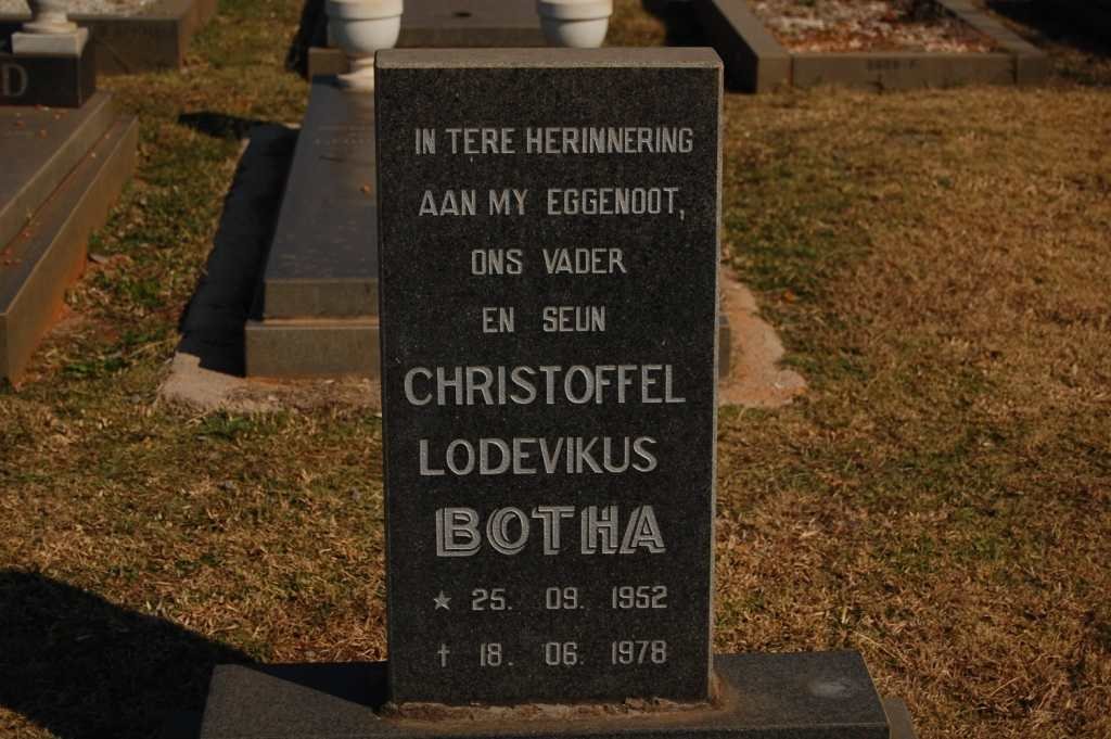 BOTHA Christoffel Lodewikus  1952-1978