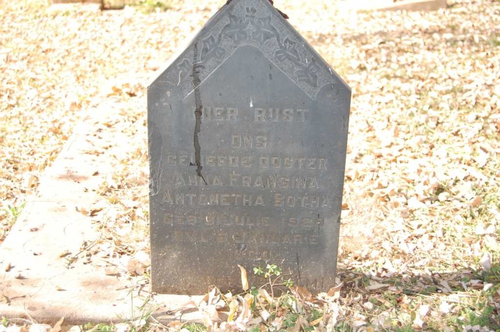 BOTHA Anna Fransina Antonetha 1926-1930