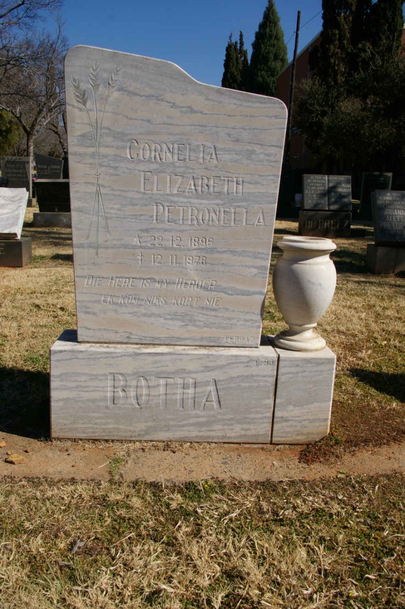 BOTHA Cornelia Elizabeth Petronella 1896-197?