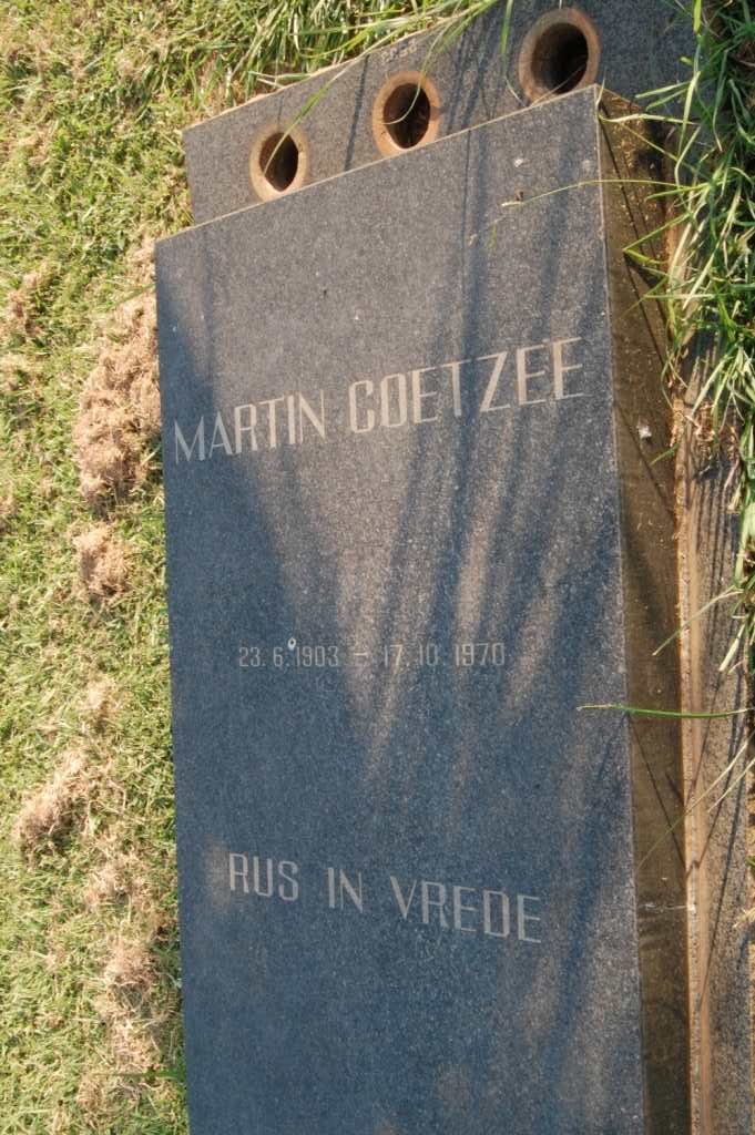 COETZEE Martin 1903-1970