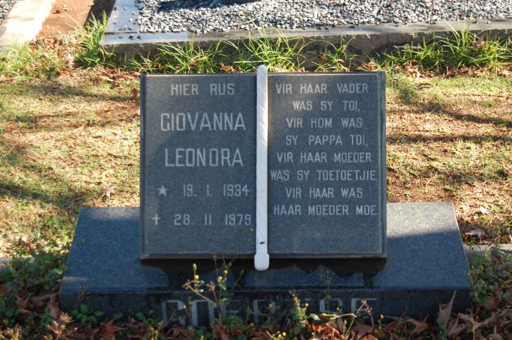 COERTSE Giovanna Leonora 1934-1979