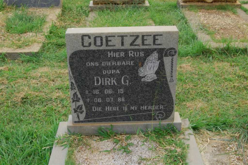 COETZEE Dirk G. 1915-1988