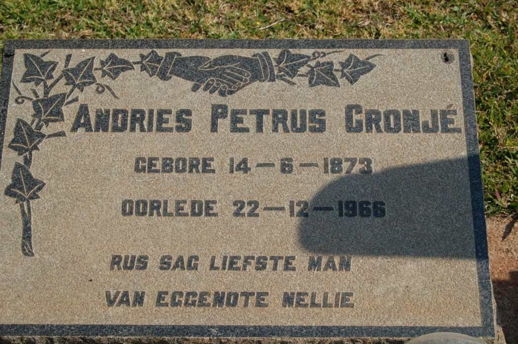 CRONJE Andries Petrus 1873-1966
