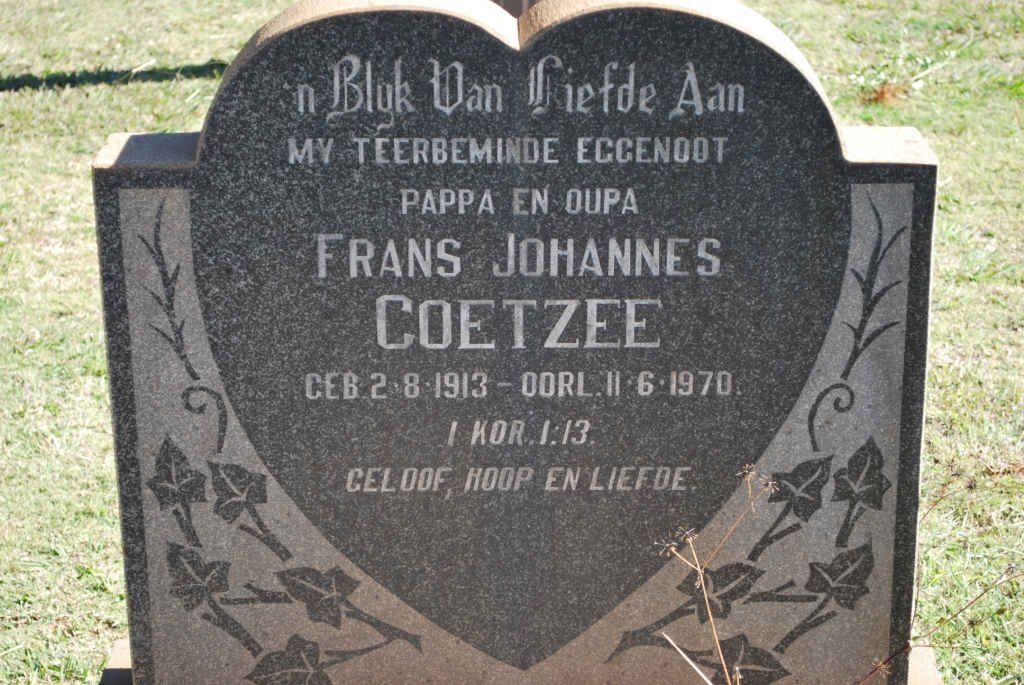 COETZEE Frans Johannes 1913-1970