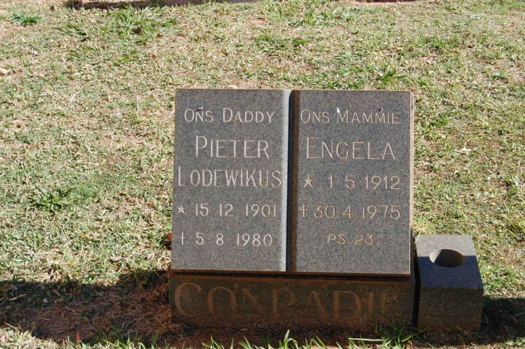 CONRADIE Pieter Lodewikus 1901-1980 &amp; Engela 1912-1975