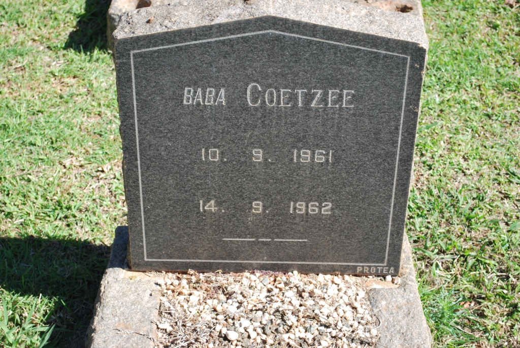 COETZEE Baba 1961-1962