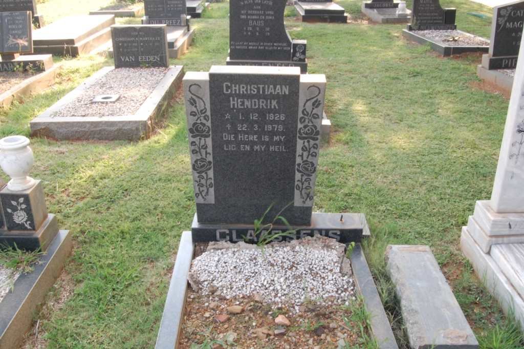 CLAASSENS Christiaan Hendrik 1926-1979