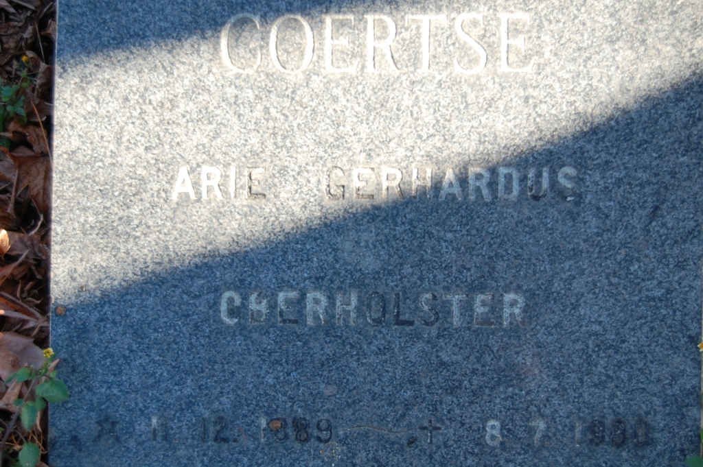 COERTSE Arie Gerhardus Oberholtser 1889-19?0