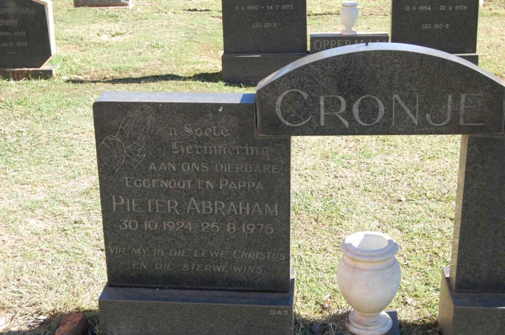 CRONJE Pieter Abraham 1924-1975