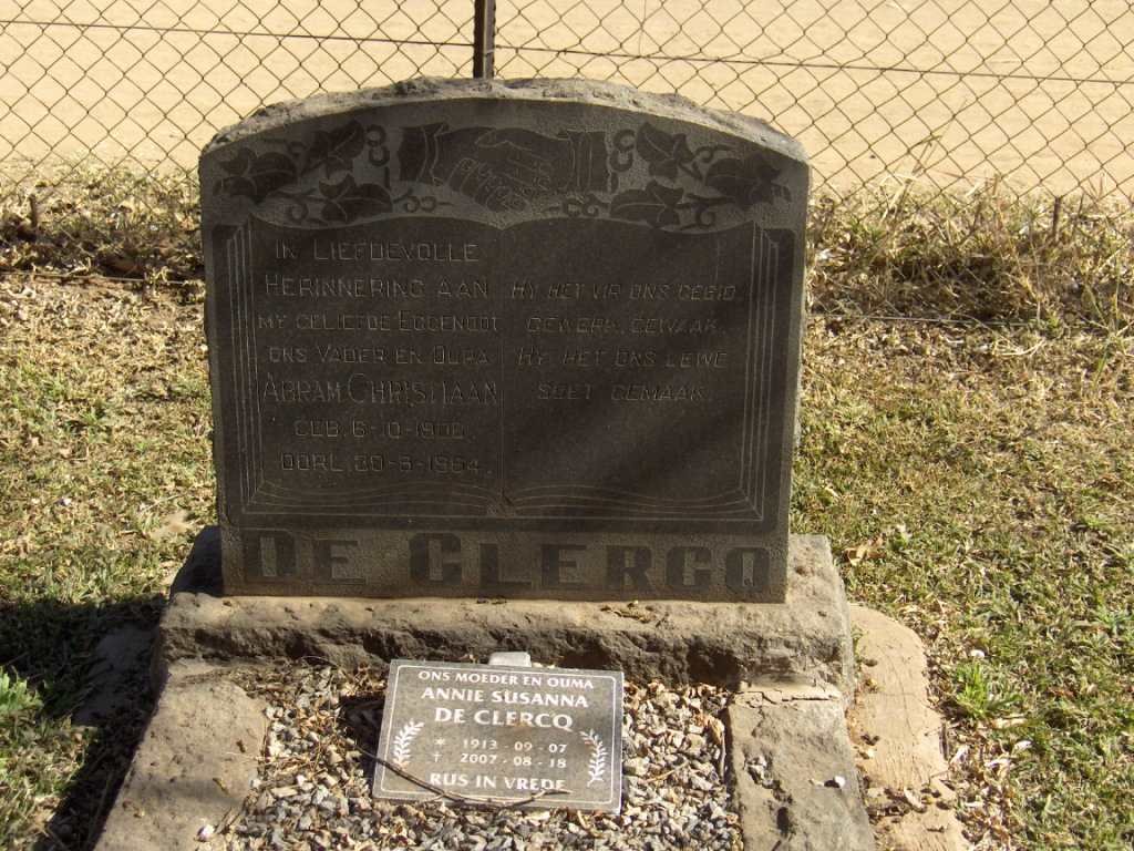 CLERCQ Abram Christiaan, de  1906-1964 &amp; Annie Susanna  1913-2007