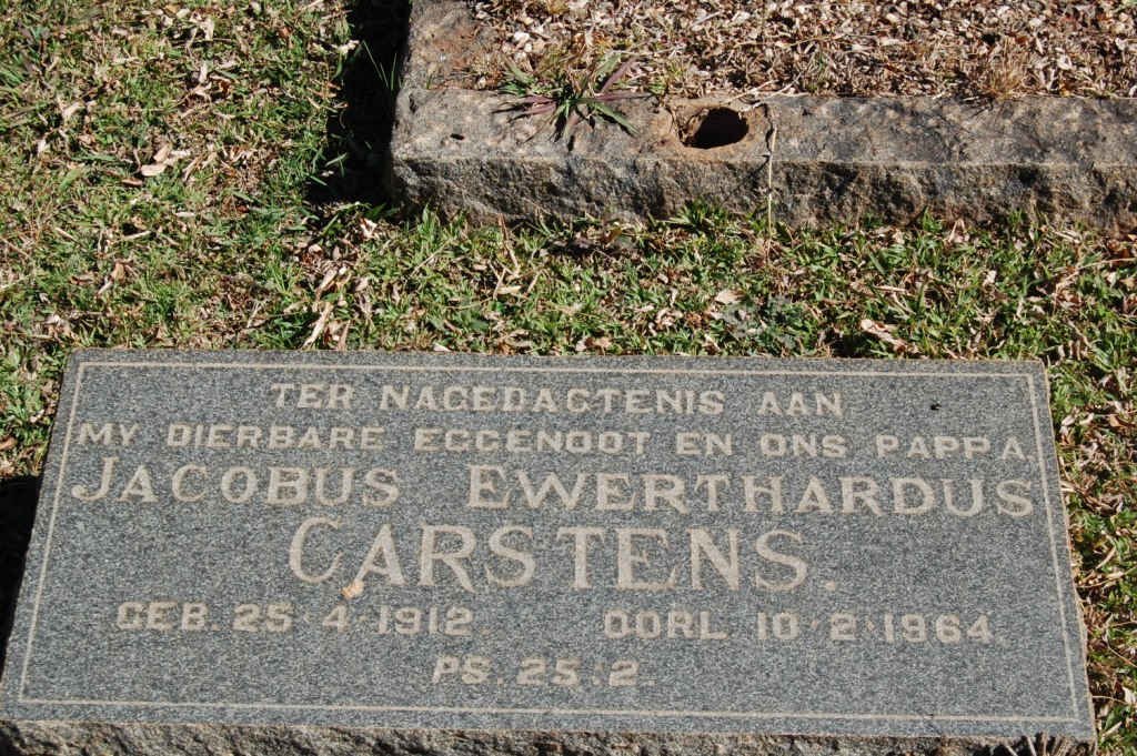 CARSTENS Jacobus Ewerthardus 1912-1964