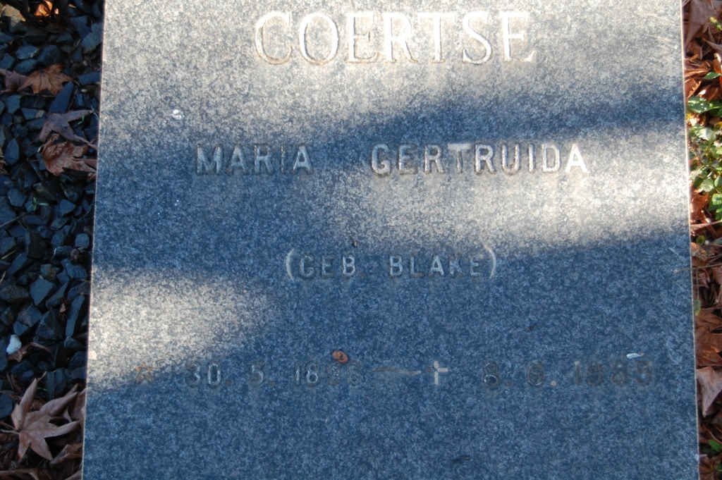 COERTSE Maria Gertruida nee BLAKE 18?-19?5