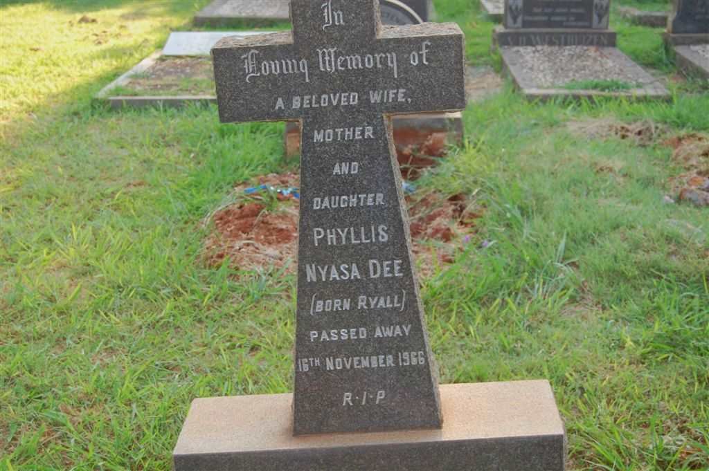 DEE Phyllis Nyasa nee RYALL -1966