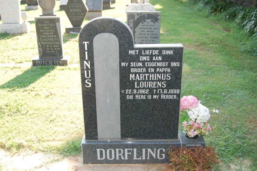 DORFLING Marthinus Lourens 1962-1998