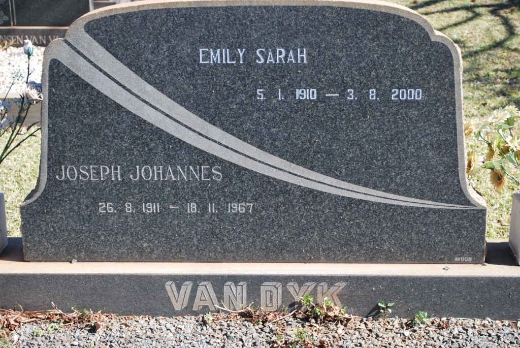 DYK Joseph Johannes, van 1911-1967 &amp; Emily Sarah 1910-2000