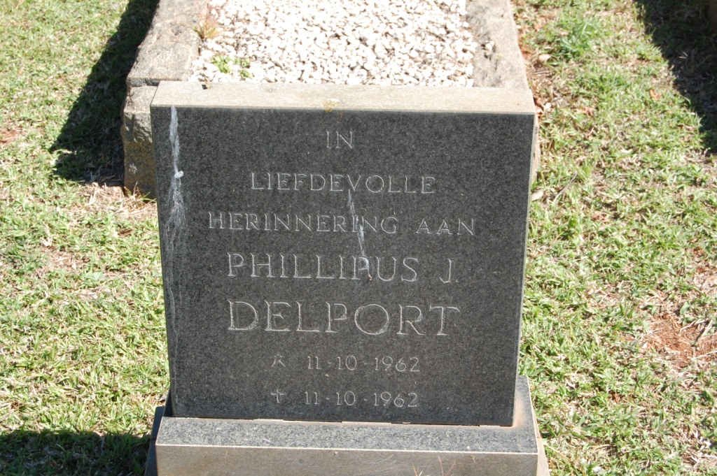 DELPORT Phillipus J. 1962-1962