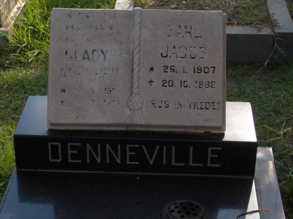 DENNEVILLE Karl Jacob 1907-1982 &amp; Gladys Adelheid 1915-1979