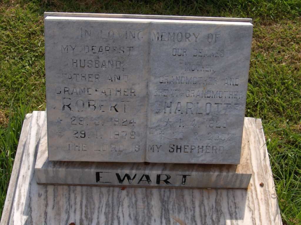 EWART Robert 1924-1979 &amp; Charlotte 1928-1002