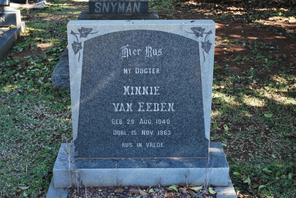 EEDEN Minnie, van 1940-1963