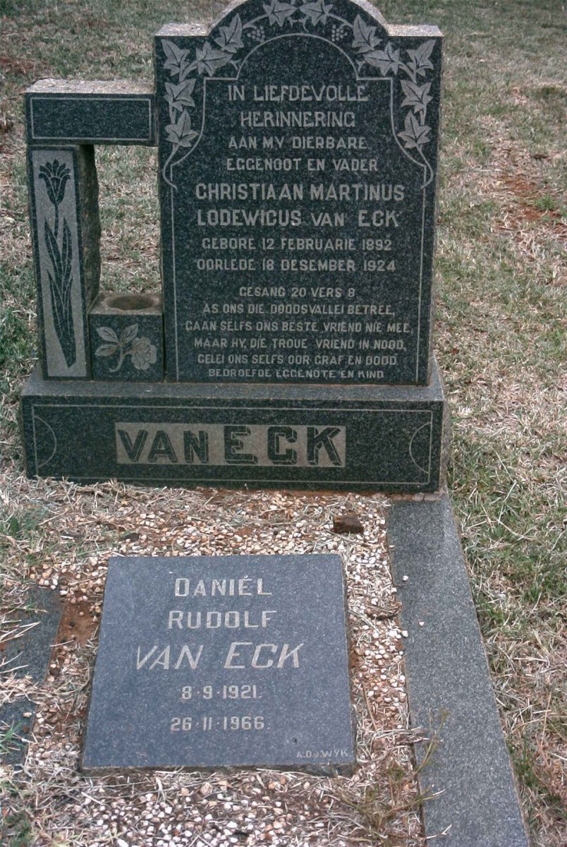 ECK Christiaan Martinus Lodewicus, van 1892-1924 :: ECK Daniel Rudolf, van 1921-1966