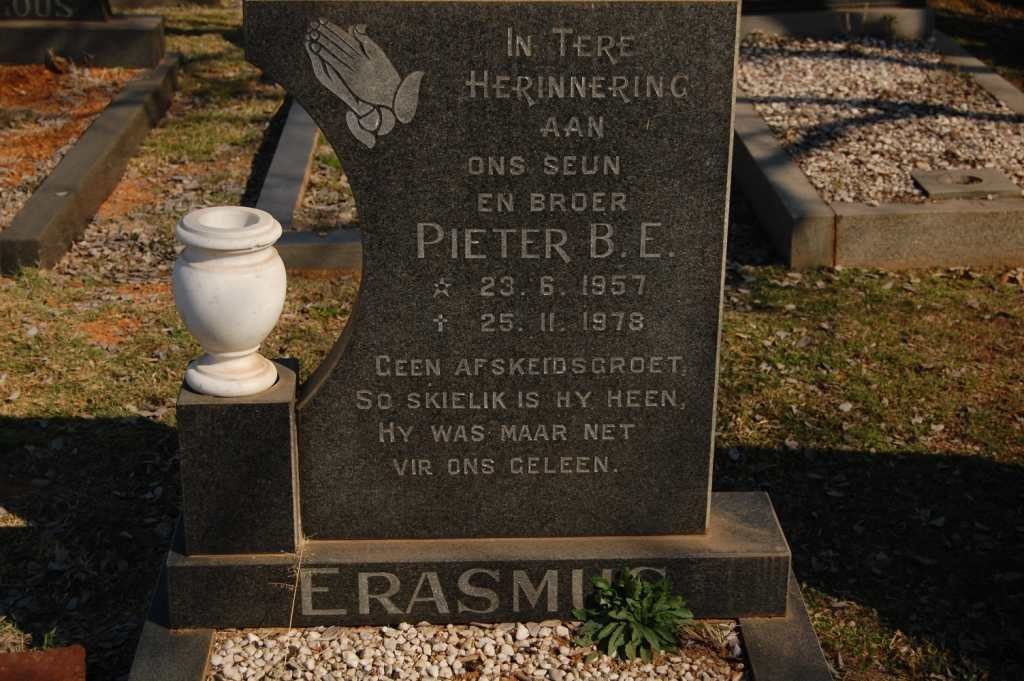 ERASMUS Pieter B.E. 1957-1979