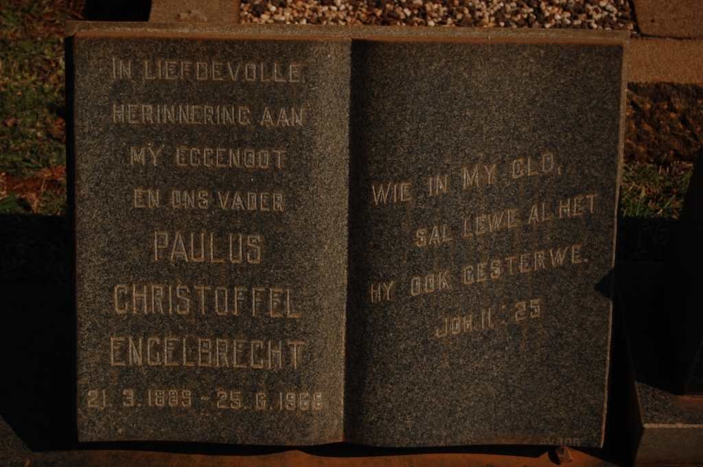 ENGELBRECHT Paulus Christoffel 1889-1966