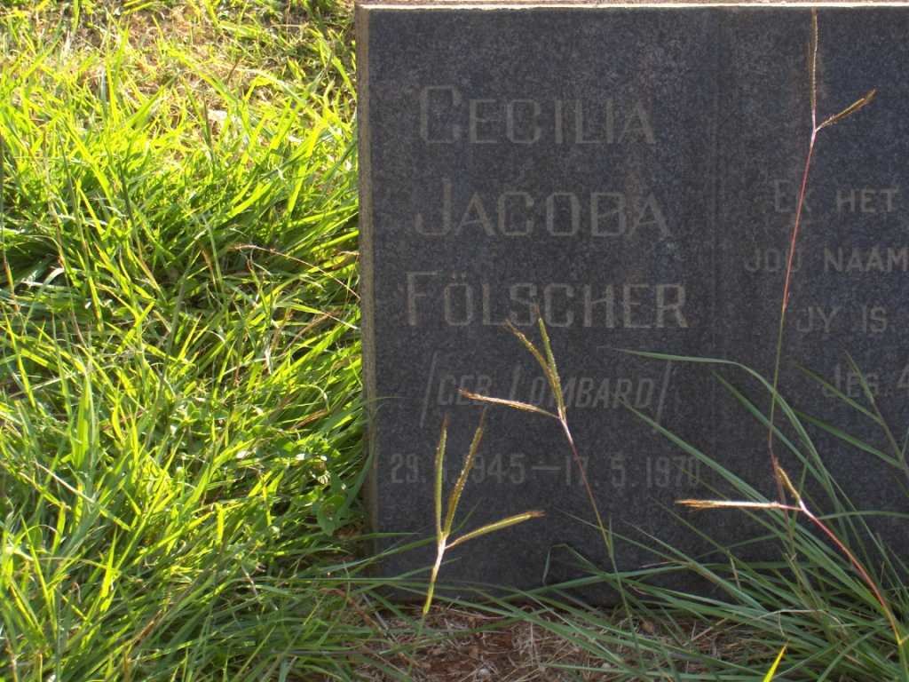 FOLSCHER Cecilia Jacoba nee LOMBARD 1945-1970