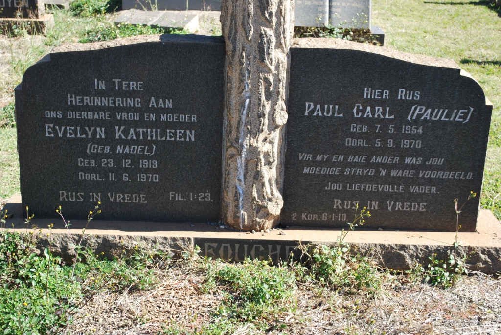 FOUCHE Evelyn Kathleen nee NAGEL 1913-1970 :: FOUCHE Paul Carl 1954-1970