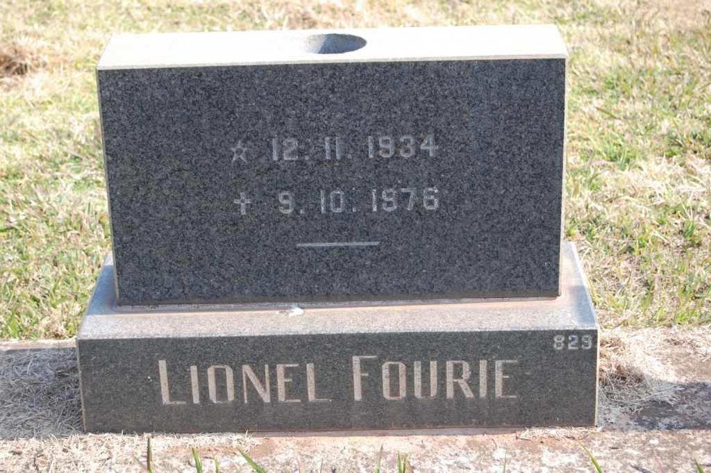 FOURIE Lionel 1934-1976