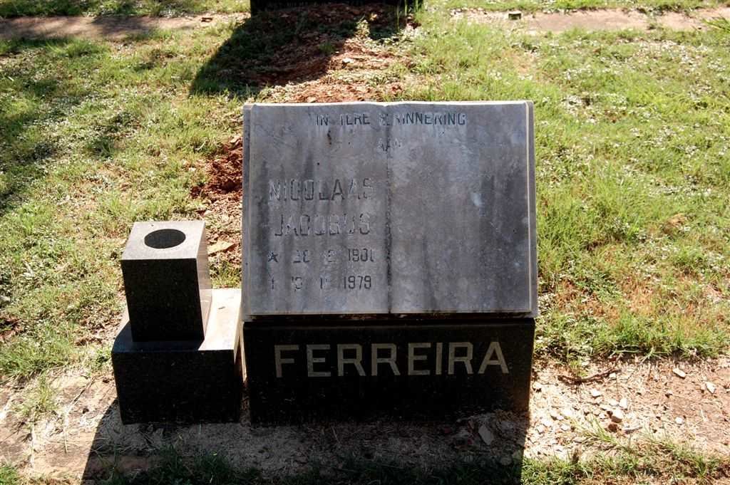FERREIRA Nicolaas Jacobus 1901-1979