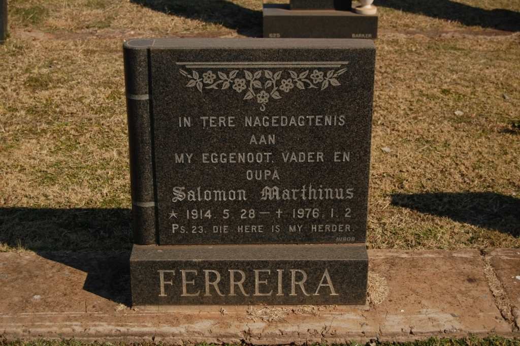 FERREIRA Salomon Marthinus 1914-1976