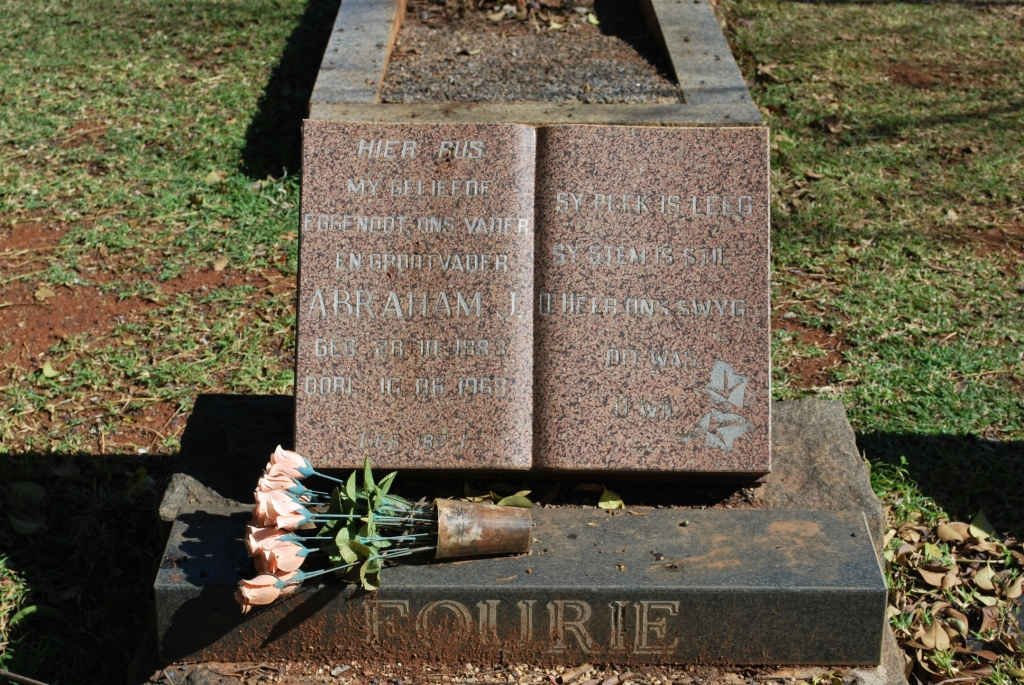 FOURIE Abraham J. 188?-1968