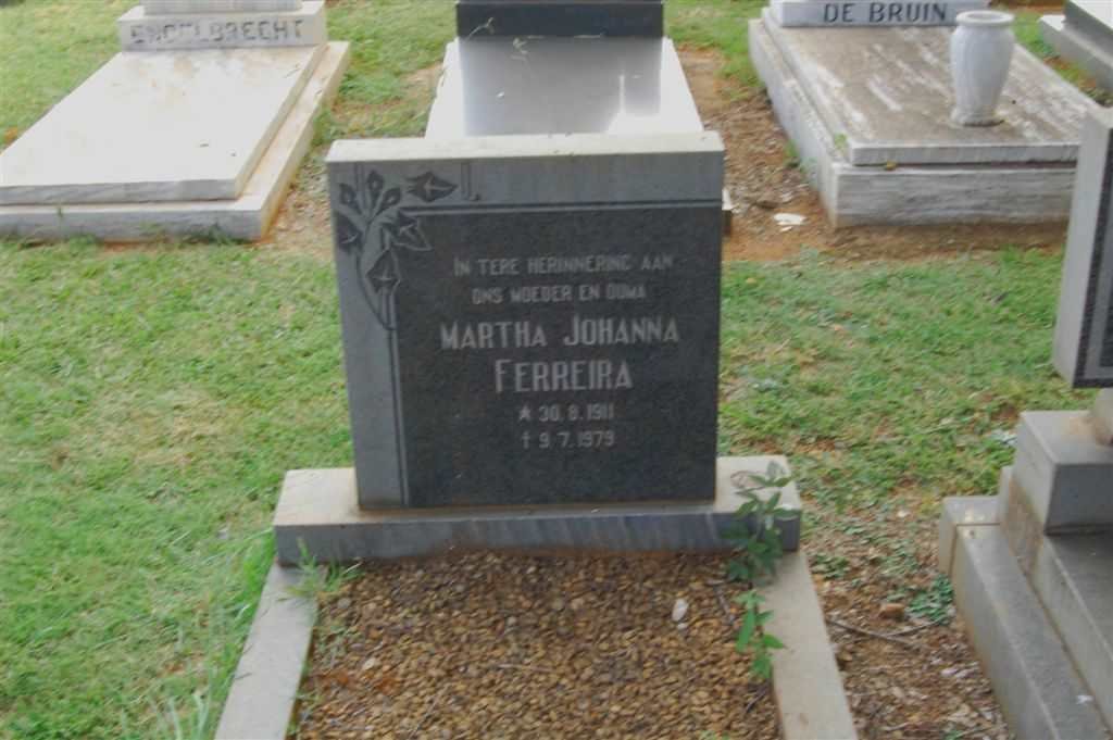 FERREIRA Martha Johanna 1911-1979