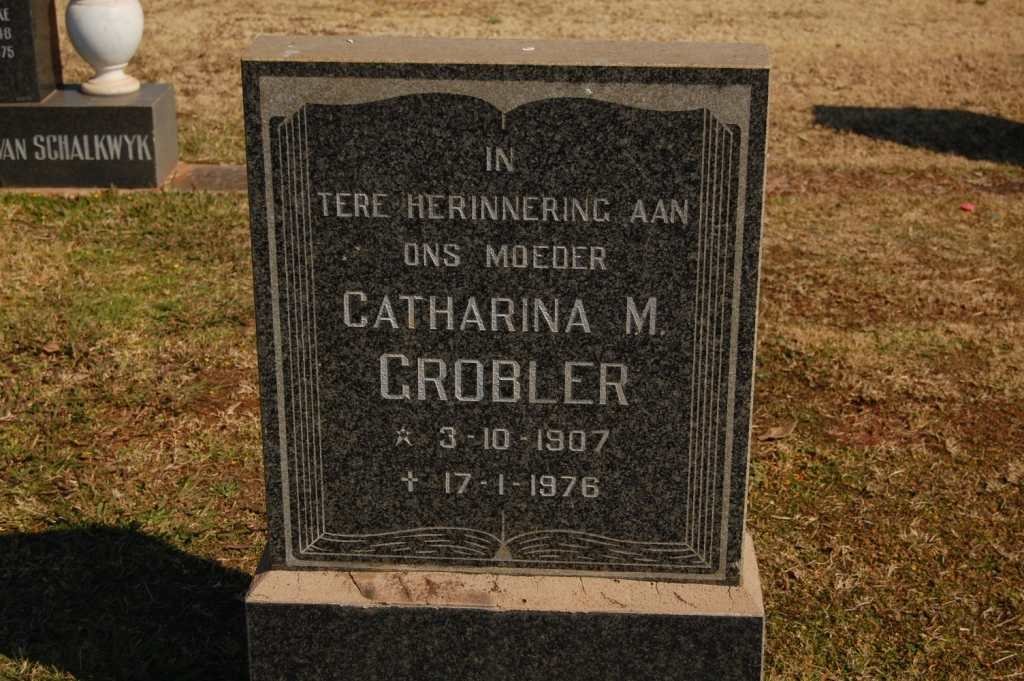 GROBLER Catharina M. 1907-1976