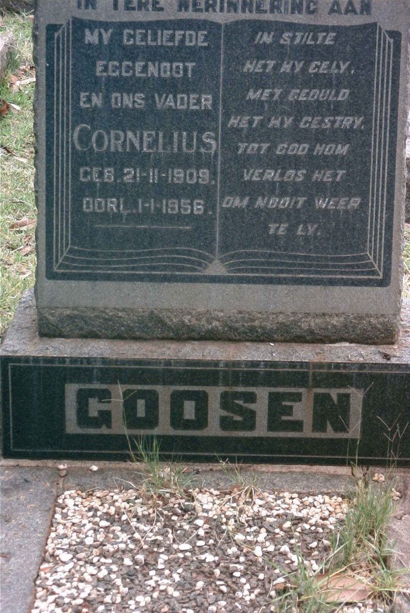 GOOSEN Cornelius 1909-1956
