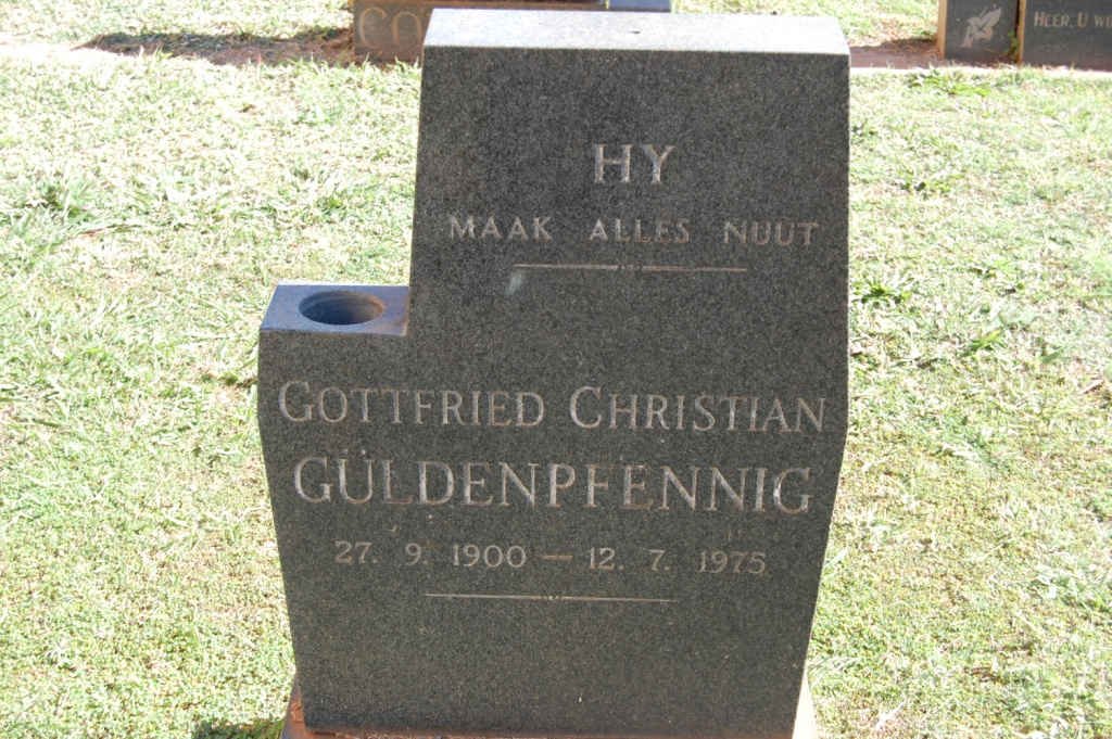 GÜLDENPFENNIG Gottfried Christian 1900-1975