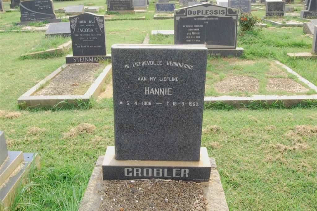 GROBLER Hannie 1906-1968