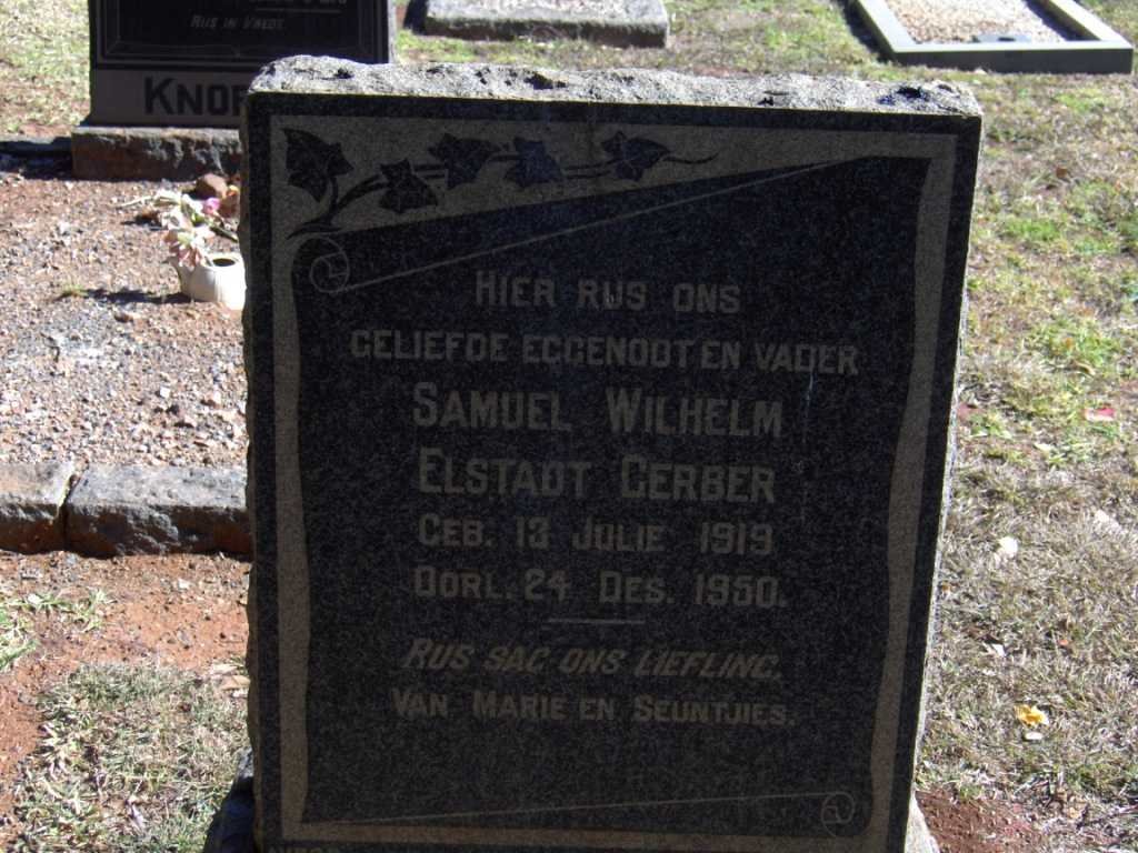 GERBER Samuel Wilhelm Elstadt 1919-1950