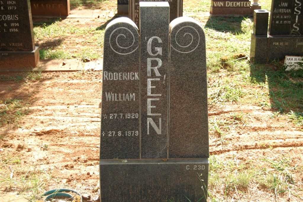 GREEN Roderick William 1920-1979