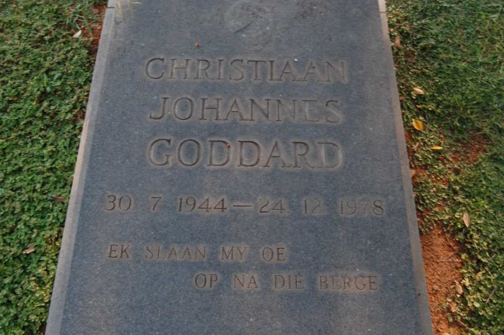 GODDARD Christiaan Johannes 1944-1978