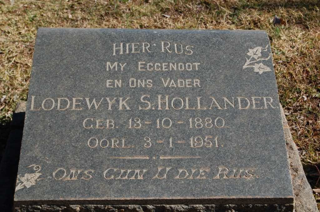 HOLLANDER Lodewyk S. 1880-1951