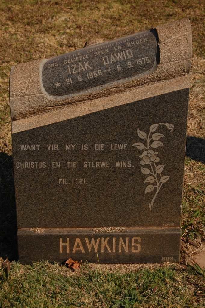 HAWKINS Izak Dawid 1956-1975