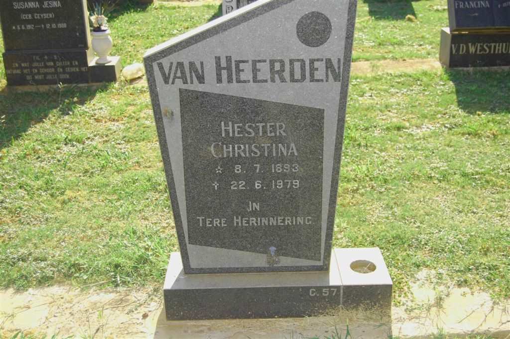HEERDEN Hester Christina, van 1893-1978