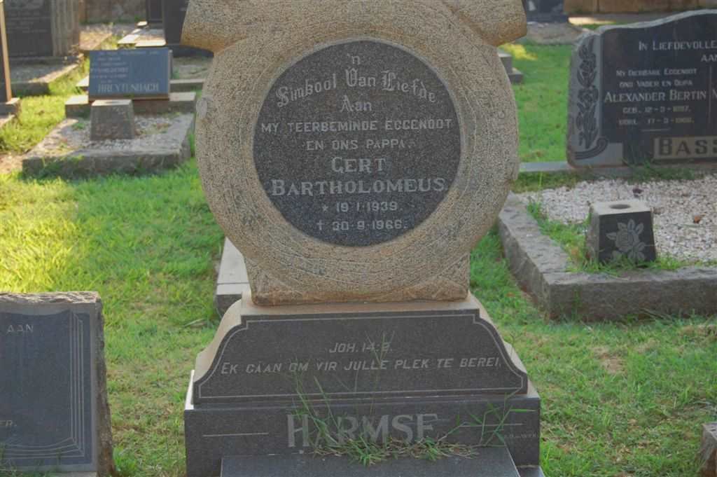 HARMSE Gert Bartholomeus 1939-1966