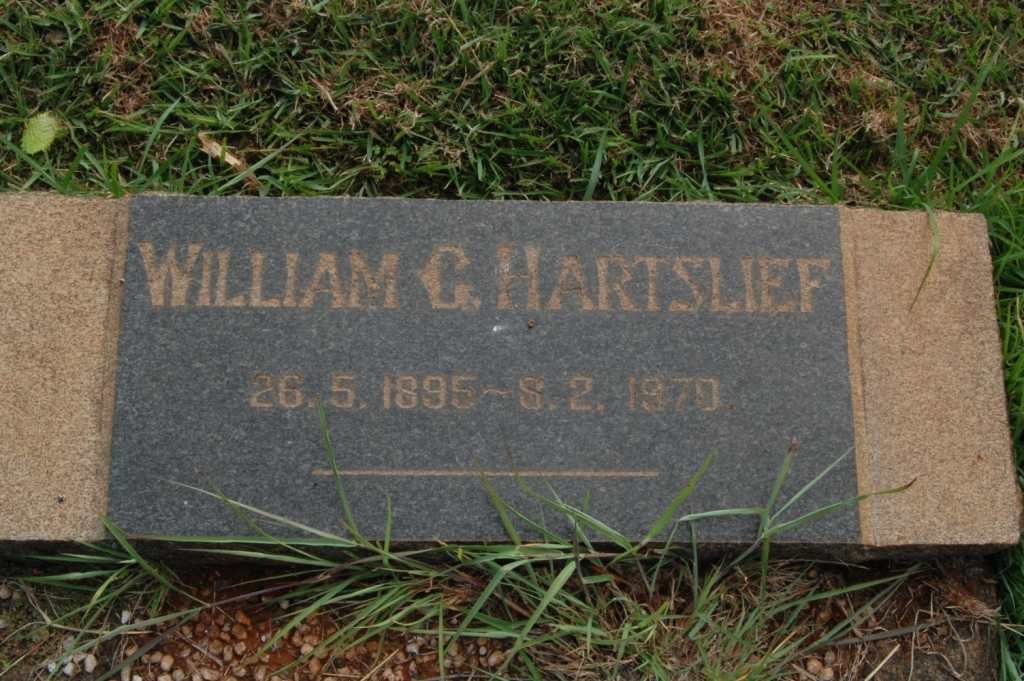 HARTSLIEF William G. 1895-1979